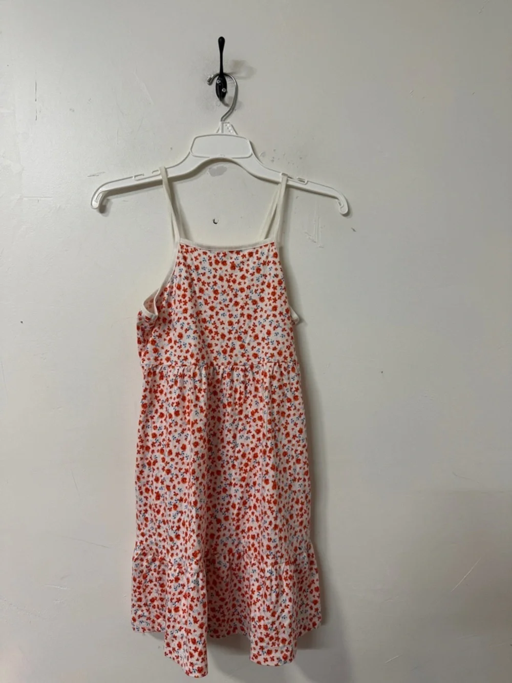 Old Navy White Dress with Red Floral Print